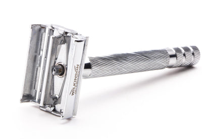 Wilkinson Sword | Long Handle Barber Pole TTO Double Edge Safety Razor | Used