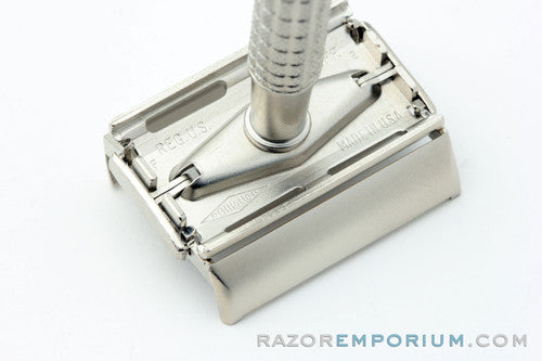 1960 Gillette Flare Tip Super Speed Safety Razor | Satin Nickel Revamp