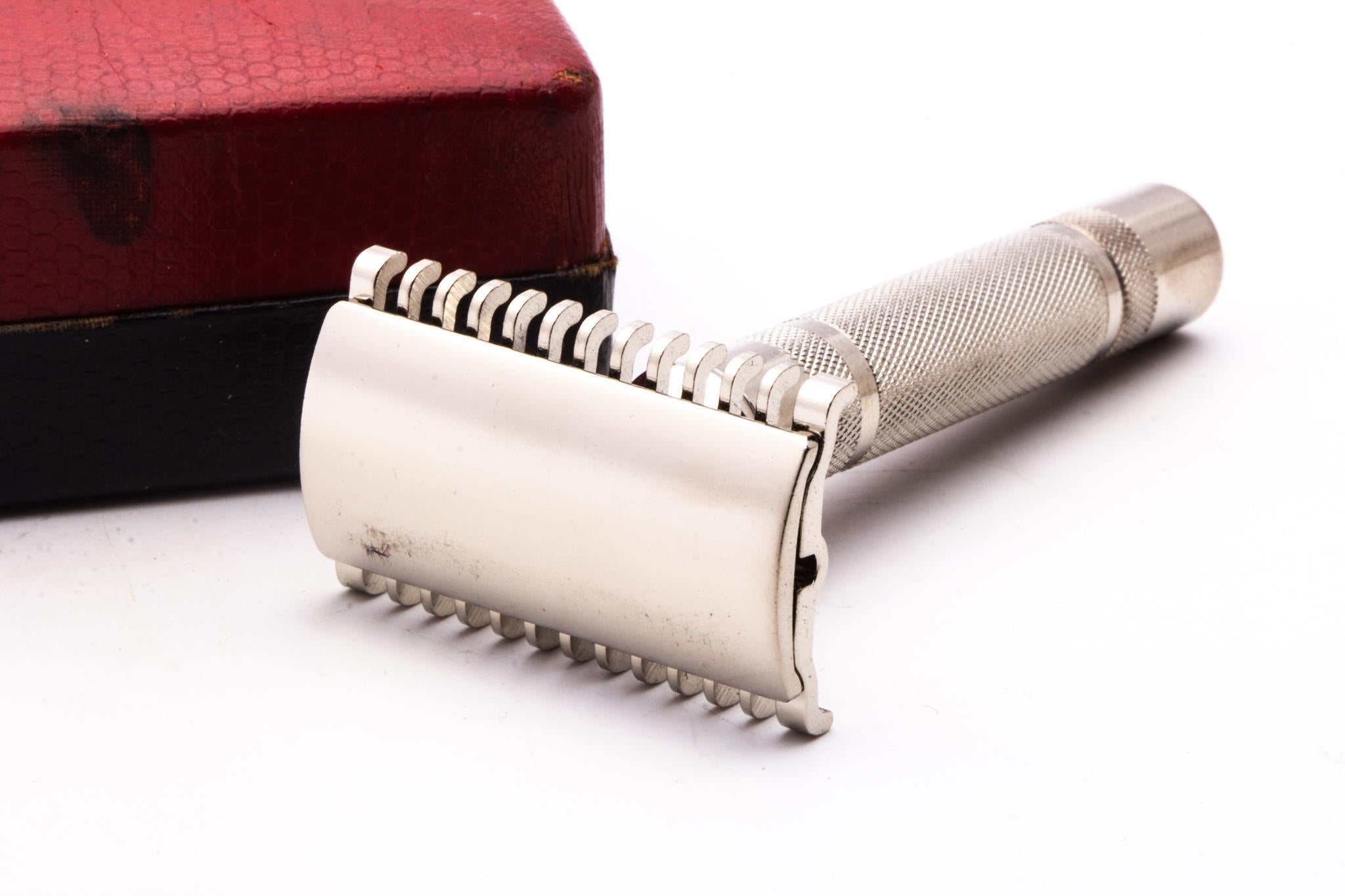 Camnom Razor 1930s Gillette 'NEW' Long Comb Common Bar Double Edge Safety Razor Set ...