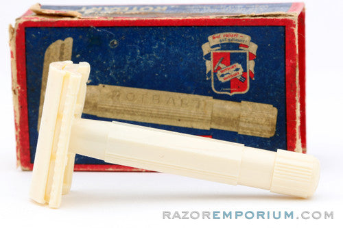 1940's Rotbart DE Safety Bakelite Travel Razor w/ Box
