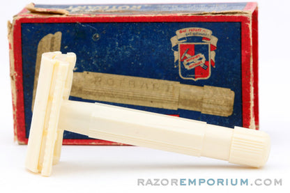 1940's Rotbart DE Safety Bakelite Travel Razor w/ Box