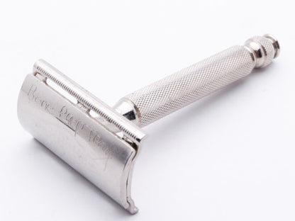1956 B4 Gillette Ball End Tech 3 Piece Double Edge Safety Razor