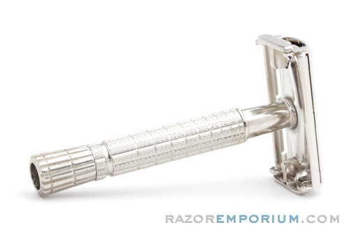 1953 Gillette Flare Tip DE Super Speed Safety Razor Factory Nickel Revamp