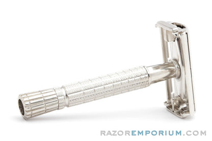 1953 Gillette Flare Tip DE Super Speed Safety Razor Factory Nickel Revamp