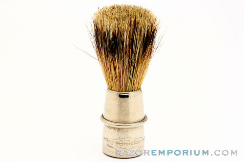 Gillette Vulcan Rubberset Vintage Travel Shave Brush | Badger Revamp