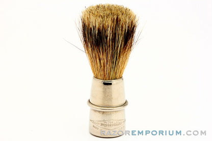 Gillette Vulcan Rubberset Vintage Travel Shave Brush | Badger Revamp