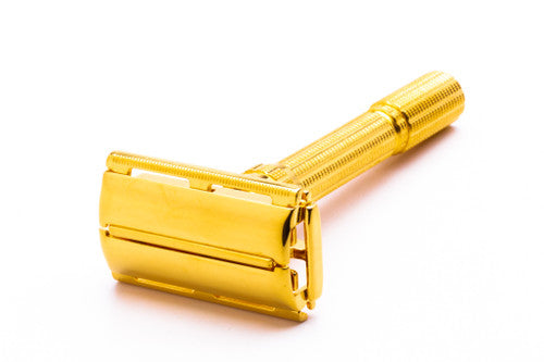 1962 H1 Gillette Slim Aristocrat Adjustable Double Edge Safety Razor | 24k Gold Revamp