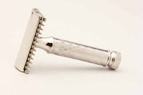 1930s Gillette Deluxe New Improved Norfolk Tuckaway DE Razor Nickel Revamp
