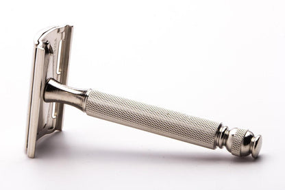 1940s WWII NEW Gillette Double Edge Ball End Safety Razor | Factory Nickel Revamp