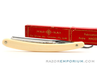 5/8" Andre Madeore "Mad Raz" Round Tip Straight Razor w/ Case | France