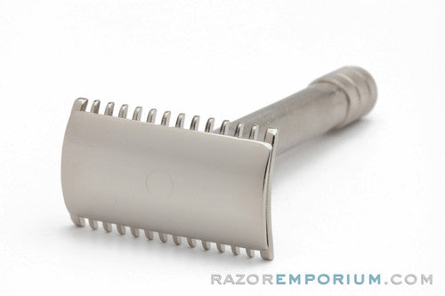 1913 Gillette Single Ring DE Safety Razor | Factory Nickel Revamp
