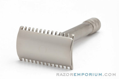 1913 Gillette Single Ring DE Safety Razor | Factory Nickel Revamp