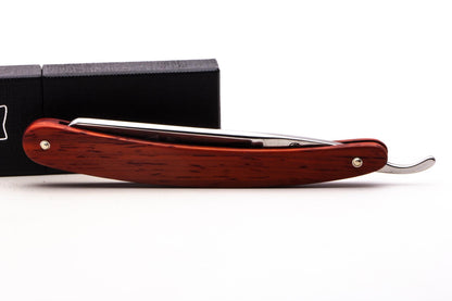 5/8" Ralf Aust Spanish Tip Straight Razor | Red Wood Scales