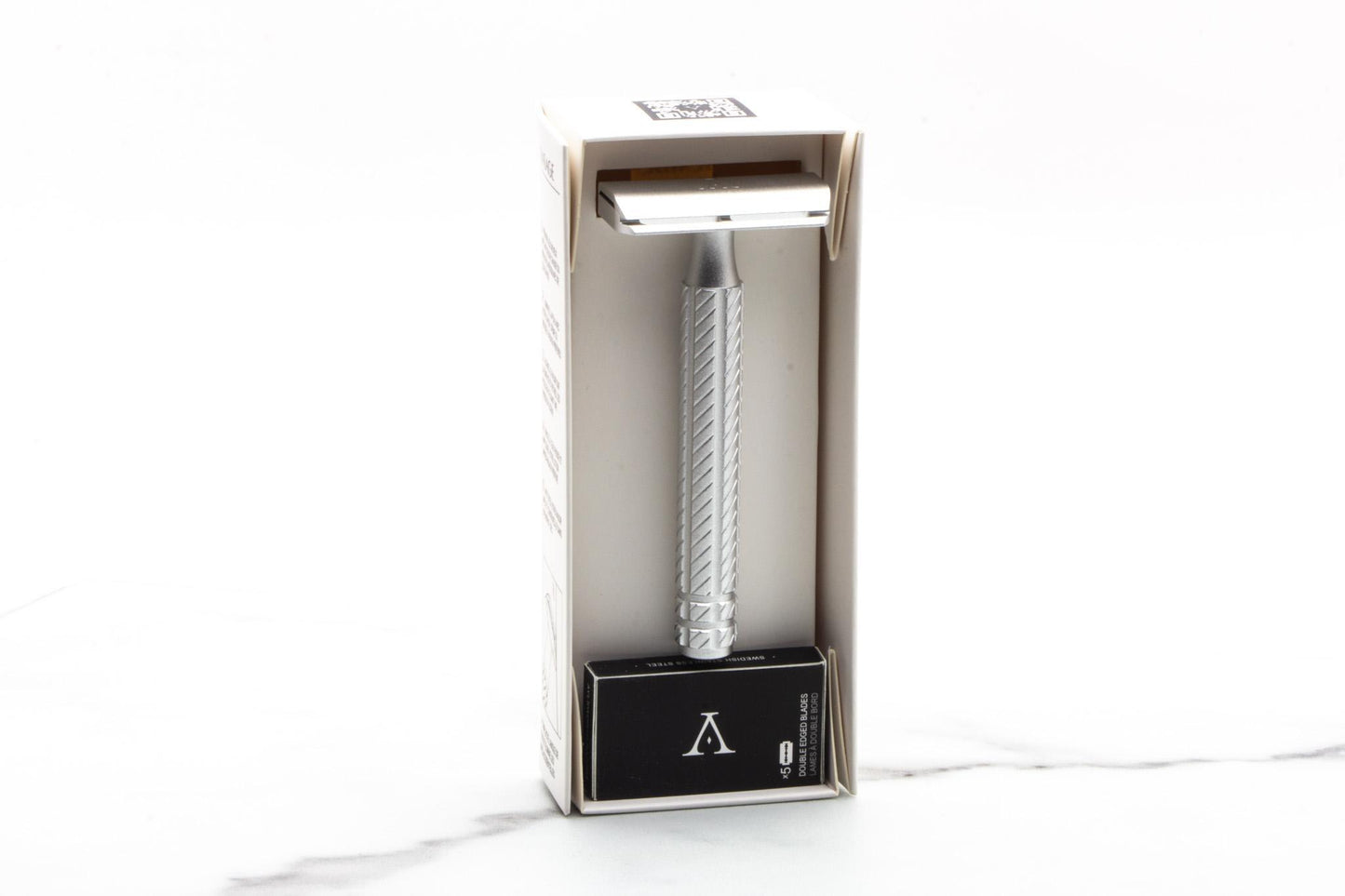 Ayslworth Razor | APEX-AL Double Edge Safety Razor - Aircraft Silver Classic V2