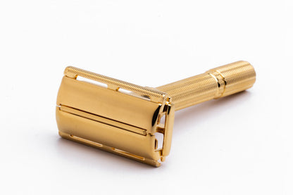 1961 Gillette Slim Aristocrat Adjustable DE Safety Razor 24K Gold Revamp