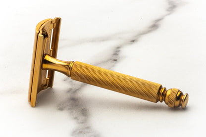 1953 Y4 Gillette Gold Ball End Tech Razor w/ Electro Etched Logo Cap | Original Condition