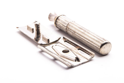 1939-47 Gillette Fat Handle Tech Double Edge Safety Razor Set | Original Condition