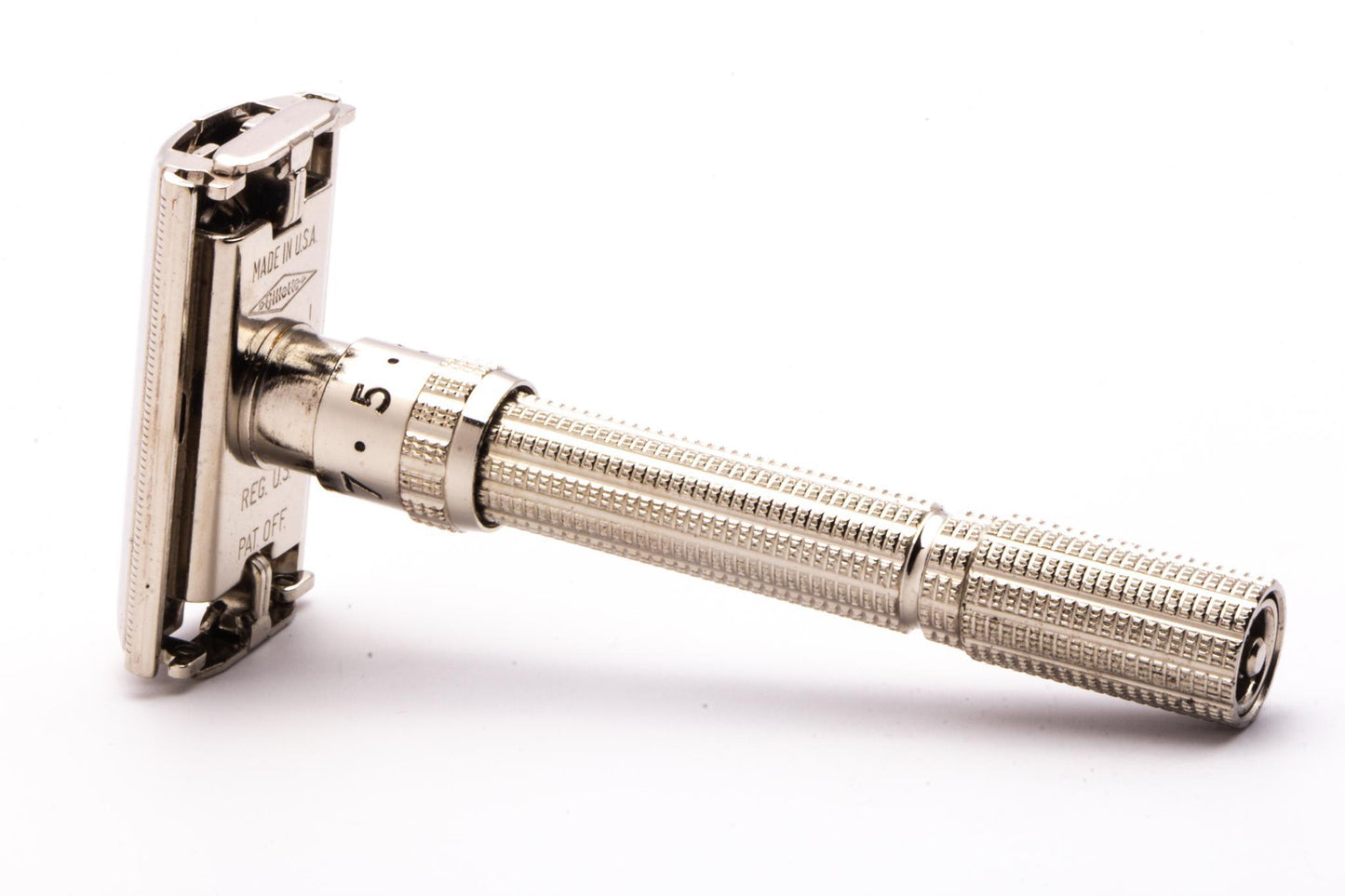 1964 J1 Gillette Slim Adjustable Double Edge Safety Razor Set |  Original Condition