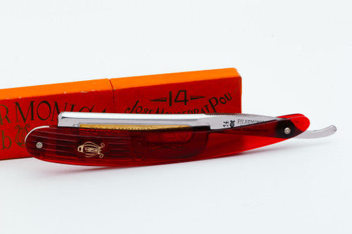 7/8" NOS Filarmonica Sub Cero #14 Straight Razor w/ Coffin & Red Scales | Spain