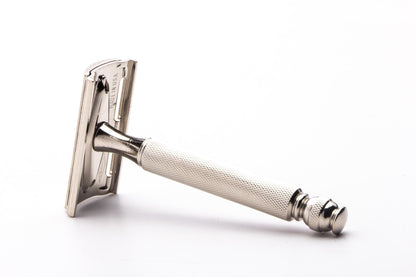 1957 C2 Gillette Ball End Tech Double Edge Safety Razor | Factory Nickel Revamp