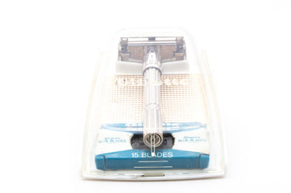 1962 H3 Gillette Slim Adjustable Double Edge Safety Razor Set | Original Condition