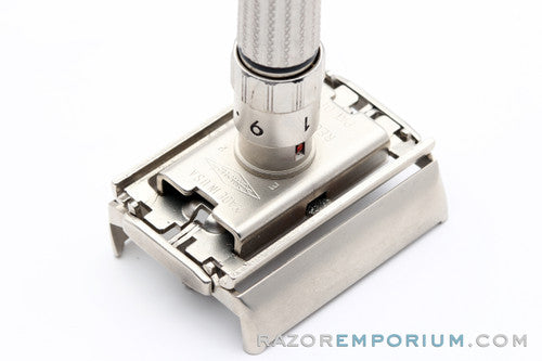1959 Gillette Fatboy Adjustable Double Edge Safety Razor E2 Satin Nickel Revamp