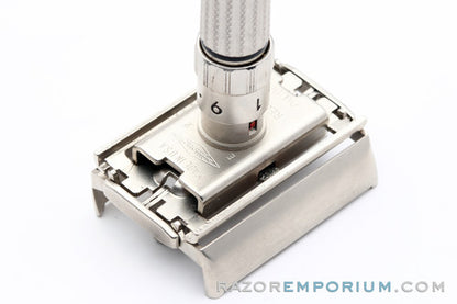 1959 Gillette Fatboy Adjustable Double Edge Safety Razor E2 Satin Nickel Revamp