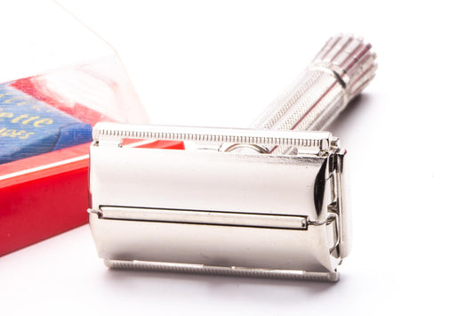 1958 D2 Gillette TV Special Super Speed Flare Tip Safety Razor Set | Original Condition