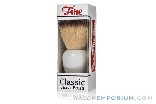 Fine Accoutrements Classic Angel Hair Shave Brush - Red & White