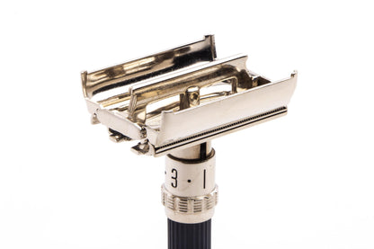 1976 W1 Gillette Super Adjustable 84mm DE Safety Razor | Factory Nickel Revamp