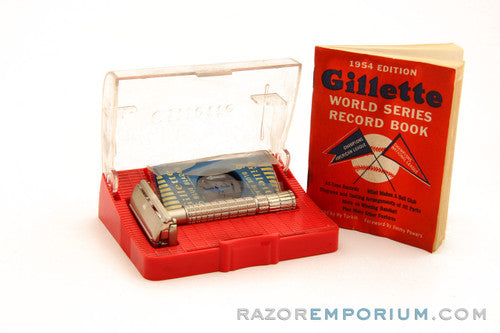 1954 Gillette World Series Baseball Z2 Regular Flair Tip Super Speed Safety Razor w/ Case