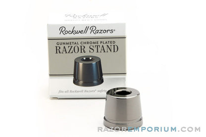 Rockwell Gun Metal Chrome Safety Razor Stand