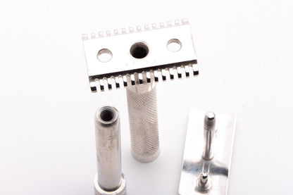 1920's Gillette Big Fellow Double Edge Safety Razor Set | Rhodium Revamp