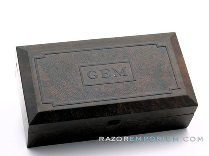 1930's Gem Micromatic Razor Single Edge w/ Maroon Bakelite Case