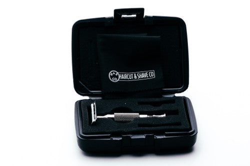 Titanium P076 Solid Bar 3 Piece Saftey Razor - Polished