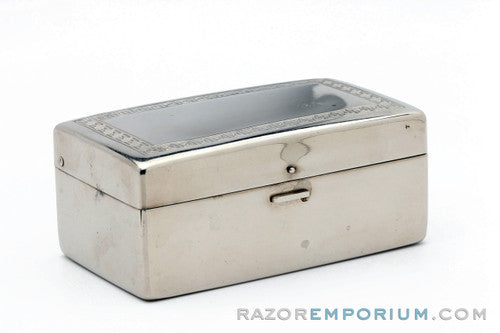 1922 Gillette Silver New Improved Bostonian Safety Razor Set in Orig. Box - Factory Nickel