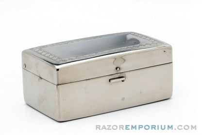 1922 Gillette Silver New Improved Bostonian Safety Razor Set in Orig. Box - Factory Nickel