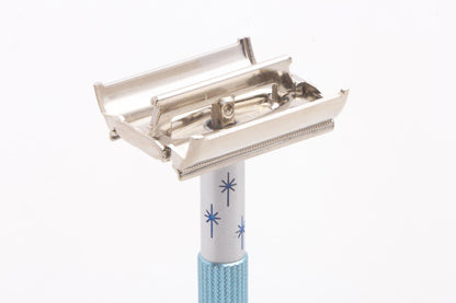 1971 R3 Gillette Blue Star Lady Gillette Double Edge Safety Razor | Original Condition