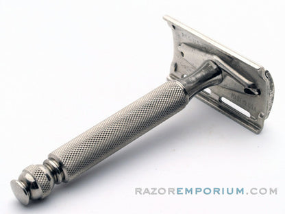 1959 E2 Gillette Ball End Tech DE Safety Razor | Etched Logo