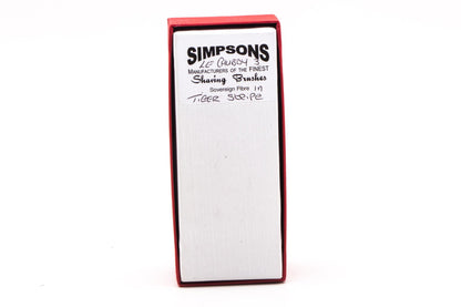 Simpsons | Chubby 3 Tiger Stripe Sovereign Fibre Synthetic Shave Brush | Pre-owned
