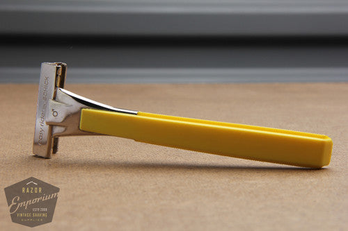 Schick Easy Rider Men's Yellow Handle 1960's Injector Safety Razor