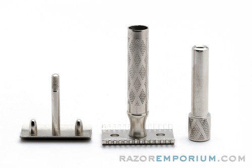 1922 Gillette Silver New Improved Bostonian Safety Razor Set in Orig. Box - Factory Nickel