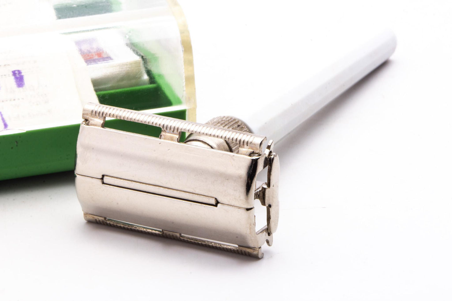 Vintage Wizamet W-6 TTO Double Edge Safety Razor Set | Original Condition