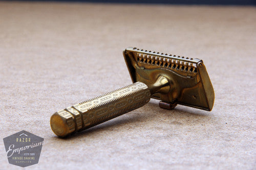 Ever Ready 1912 Style Single Edge Safety Razor in Black Leather Case