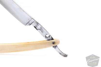 9/16'' Griffon Cutlery Hollow Ground Bone Scale Straight Razor