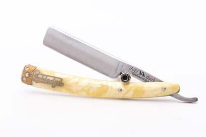 5/8" Vintage Restored Dubl Duck Goldedge Pearlduck  Straight Razor