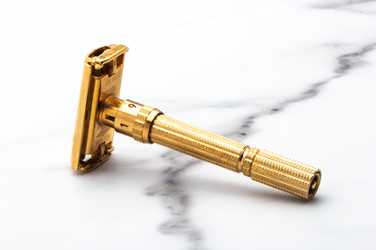 1961 G3 Gillette Gold Slim Aristocrat Adjustable Double Edge Safety Razor Set | Original Condition