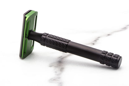 Ayslworth Razor | APEX-AL Double Edge Safety Razor -  Jet Black Gamer Green - Predator