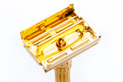 1963 Gillette Slim Adjustable Safety Razor 24K Gold Revamp