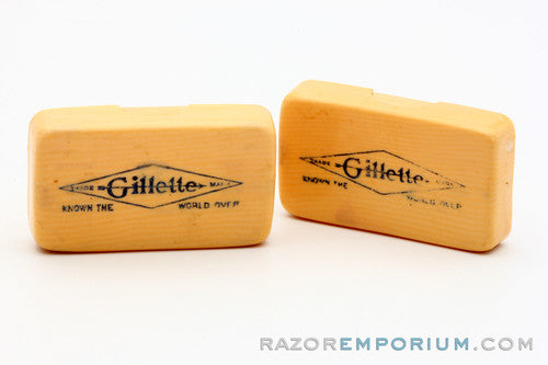 1920's Gillette Faux Ivory Blade Banks